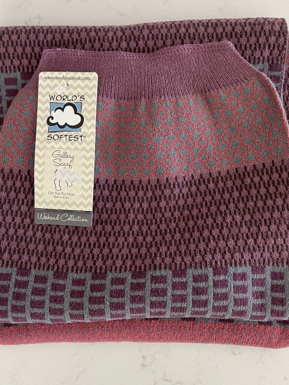 Crescent Sock Co. World's Softest Weekend Collection Knit Gallery Scarf Multi OS